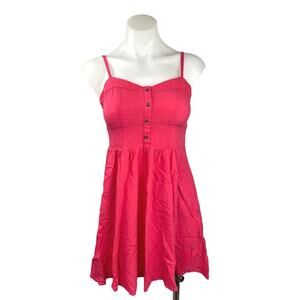 Express Pink Sleeveless Spaghetti Strap Fit & Flare A Line Mini Summer Dress XS